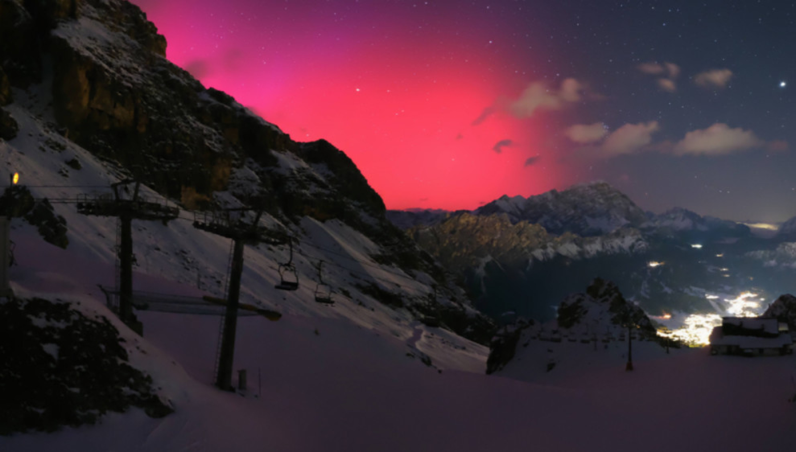 Aurora Boreale Sulle Nostre Dolomiti Ista Gestione Impianti Cortina